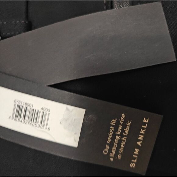 NWT BANANA REPUBLIC SLOAN BLACK SLIM ANKLE FIT STRETCH PANTS SIZE 2 - Picture 9 of 11
